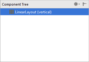 A LinearLayout showing in the Component Tree