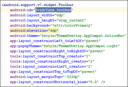 Android XML highlighting an ID change