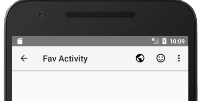 A running app showing a second Activity and UP arrow